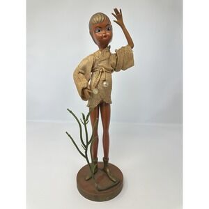 Vintage 1960's MCM Tiki-Bar Diva Pixie Rubber Bendy Figurine Hong Kong Groovy!